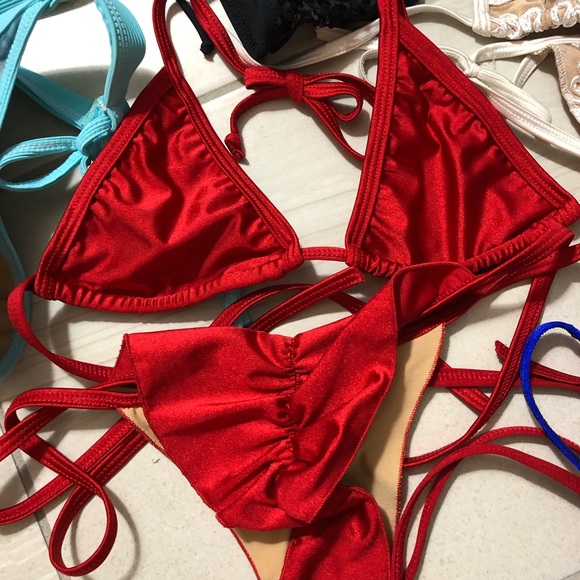 Vice & Virtue Collection Other - Red Scrunch Booty Bikini♥️🍑🔥